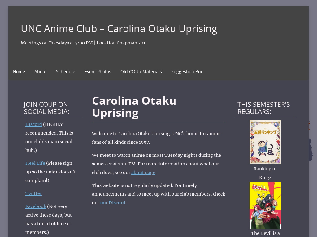 More information about "Carolina Otaku Uprising"